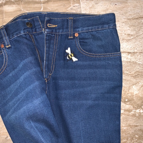 💕Gucci flare patch dark denim jeans - Picture 5 of 10